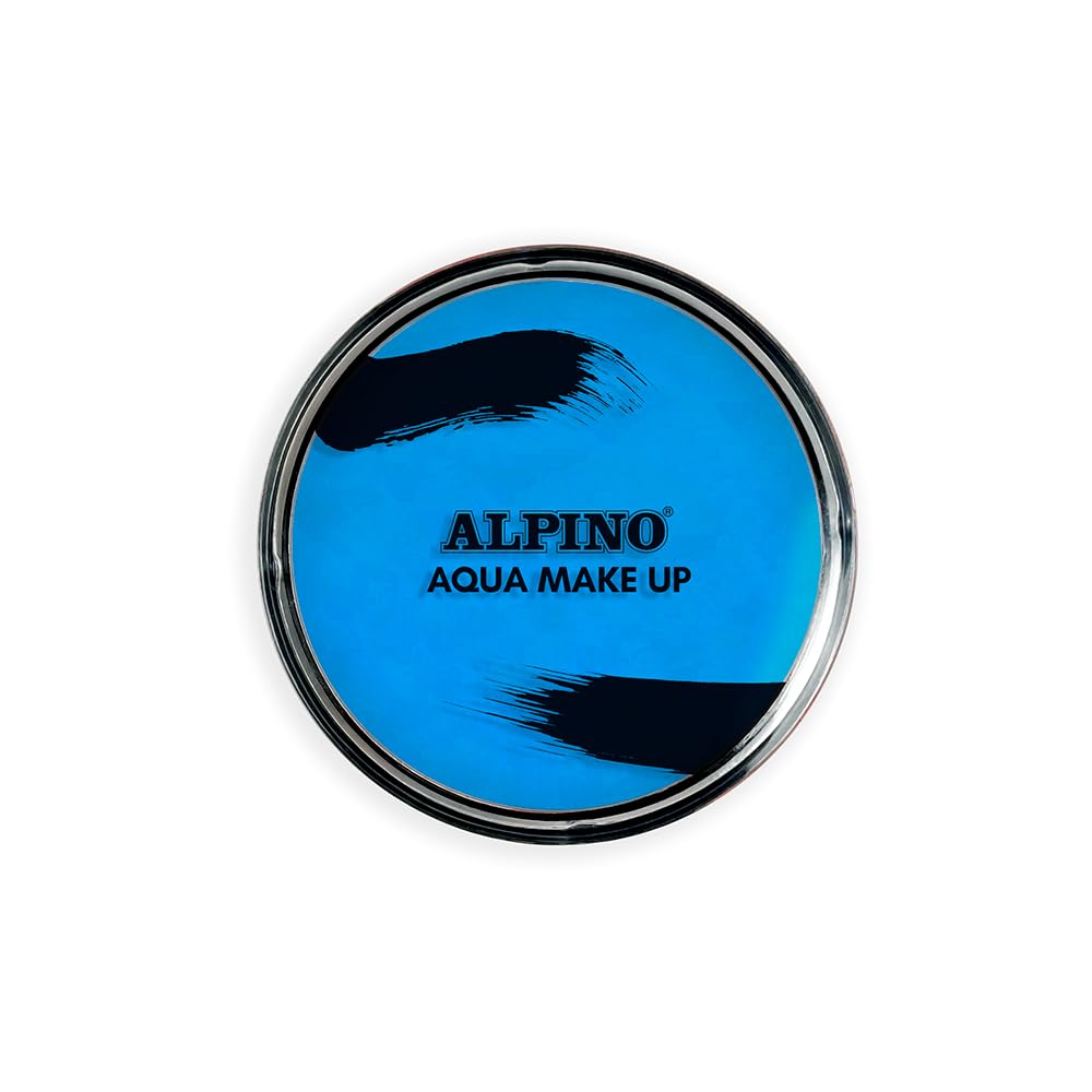 Alpino polveras para la Cara Base Agua | Maquillaje Facial y Corporal | Ideales para niños y Adultos | Colores Vivos | Pintura Base Agua para Uso recreativo y semiprofesional - Azul