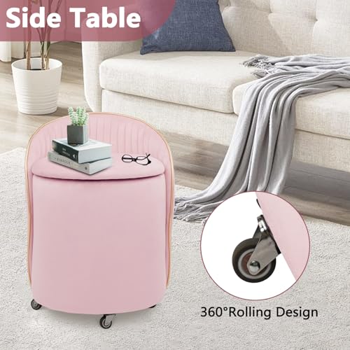 Tabouret de coiffeuse ergonomique avec support lombaire et coffre intégré