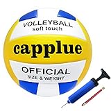 ★Hervorragende Verarbeitung - Der Volleyball besteht aus hochwertigem Leder und ist sehr formbeständig.Der Volleyball liegt sehr sanft in der Hand und schafft ein optimales Spielgefühl.Maschinengenähte Nähte und hervorragende Verarbeitung, sehr langlebig.