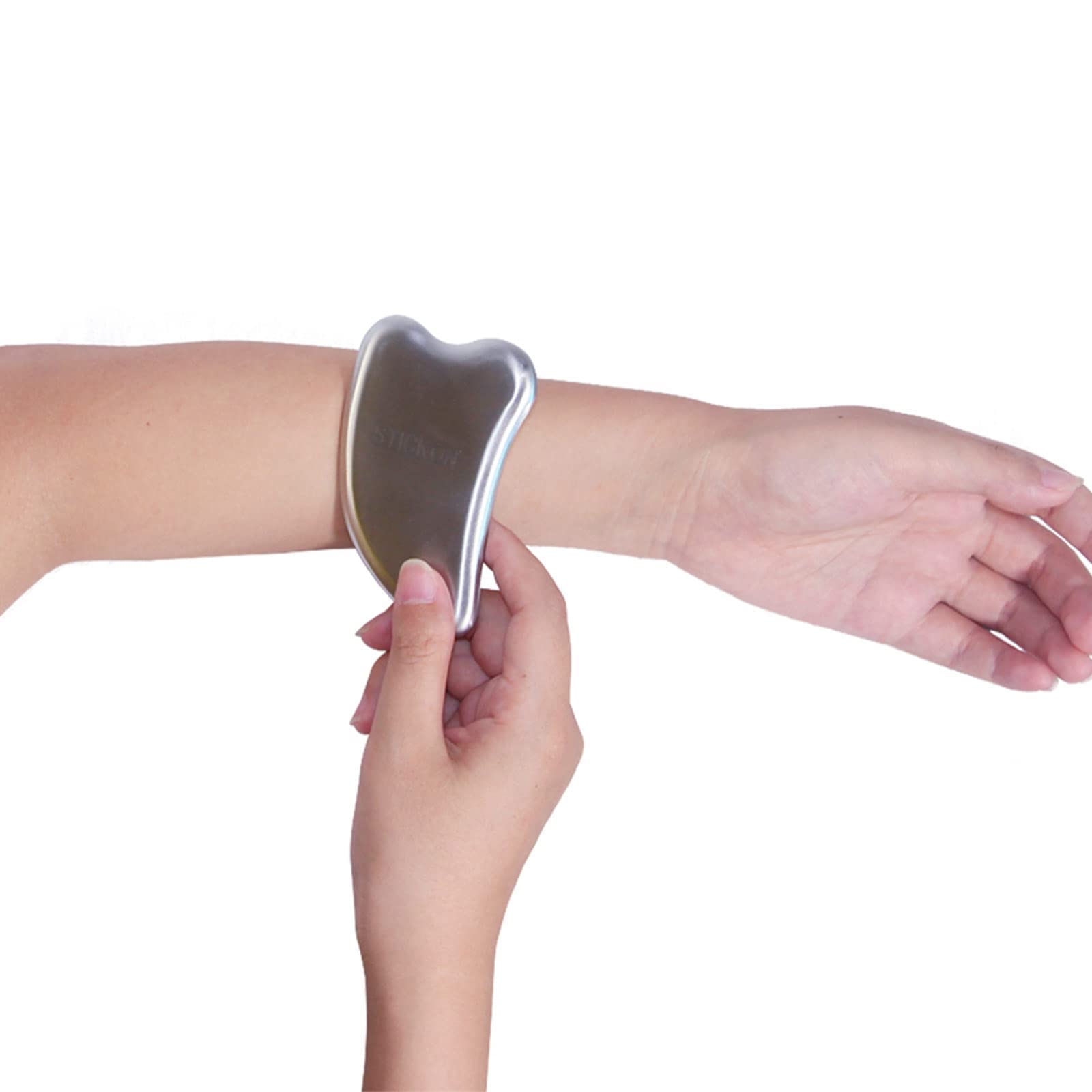 JustSun Gua Sha Set, Strumento di Massaggio in Acciaio Inossidabile IASTM Tools, per La Mobilizzazione Dei Tessuti Molli e La Riduzione del Dolore Muscolare (Set L)