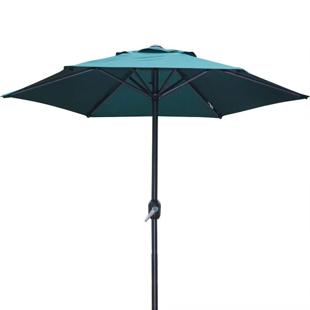 Outdoor Garden Parasols 6.5Ft/2M Patio Parasol Umbrella Uv70+, Premium Outdoor Market Table Umbrella With Crank For Garden, Lawn, Deck, Backyard & Pool,Wine Red-6.5ft/200cm (Green 6.5ft/200cm)