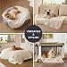 Bedsure Hundedecke für Haustier Hunde Katzen Welpen Weiche Warme Matte, flauschig und weich, Cremeweiß 60x80 cm