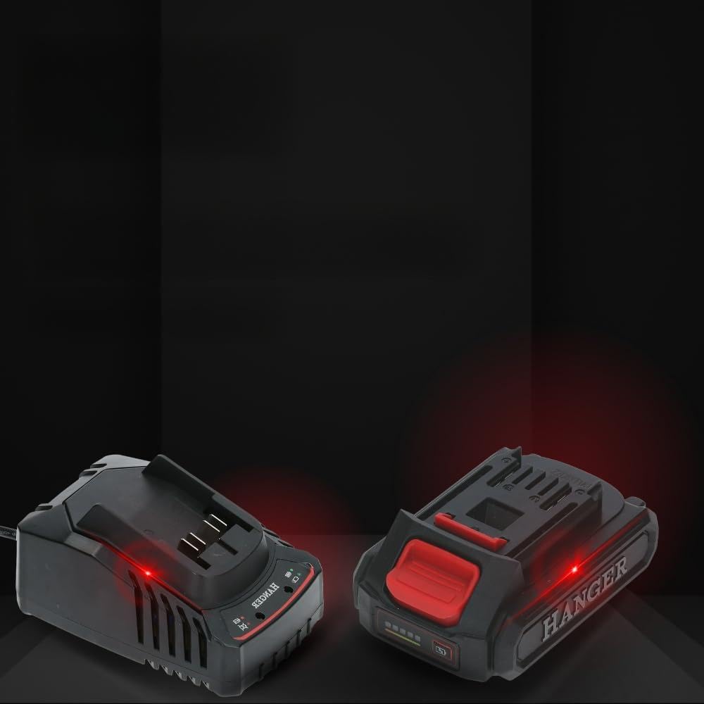 Scie d'élagage sans fil 18V avec batterie 2Ah et chargeur – Guide 12 cm – Scie élagueuse compacte, légère et puissante