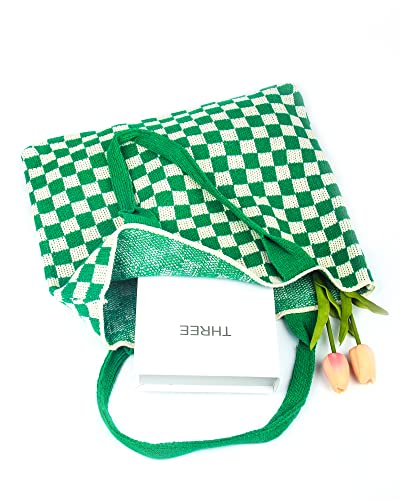 Image of Crochet Tote Bag for Women Large Capacity Shoulder Bag Handbags Knitting Hobo Bag Aesthetic Handmade Weaving