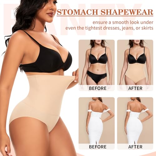 Image of Werena Tummy Control Shapewear Underwear for Women High Waist Body Shaper Panties Shaping Girdle Panty Briefs