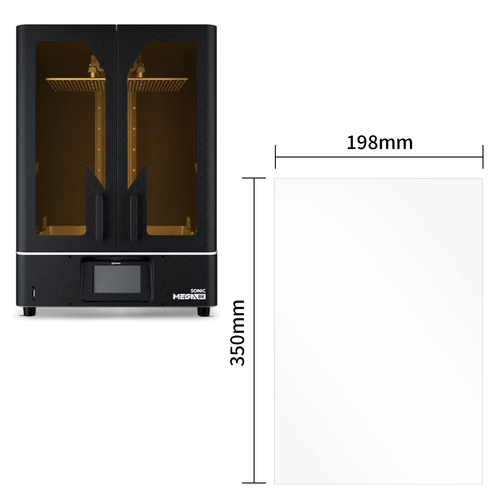 Chitu Systems Film de Protection LCD 3 Pcs 15 Pouces pour Sonic Mega 8K | Displayschutzfolien 350×198 mm, Imprimante 3D Résine LCD-Schutz, 3 Pièces