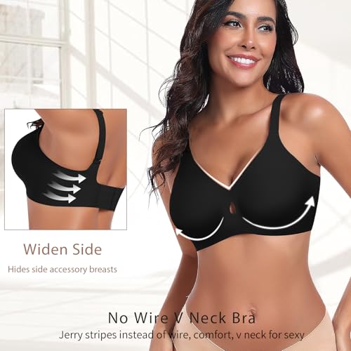 Image of Ganado Seamless Wireless Bras for Women No Underwire Bras Supportive Bralette Padded Comfort T Shirt Bra