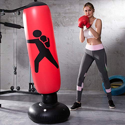 image for MENGDUO Inflatable Free Standing Punching Bag, Heavy Training Bag, Adu