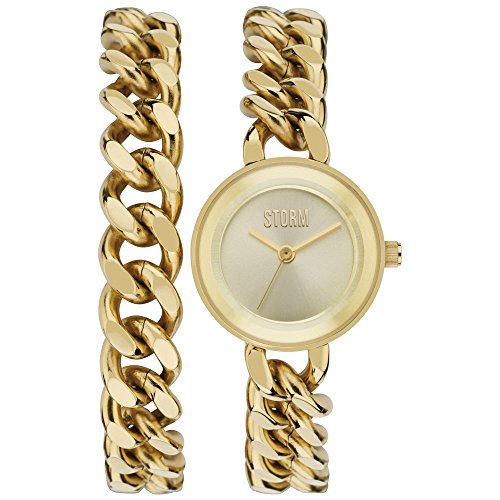 Montre STORM LONDON 47257/GD dore pour femme avec bracelet en acier