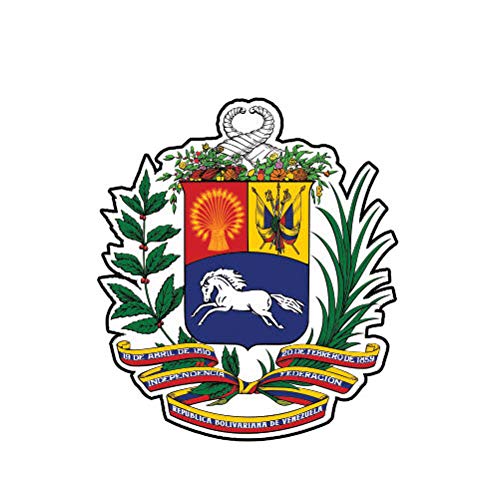 Akachafactory Venezolaanse Vlagsticker – Vinyl, 100x74 Mm, Binnen En Buiten, Gesneden Op Vel