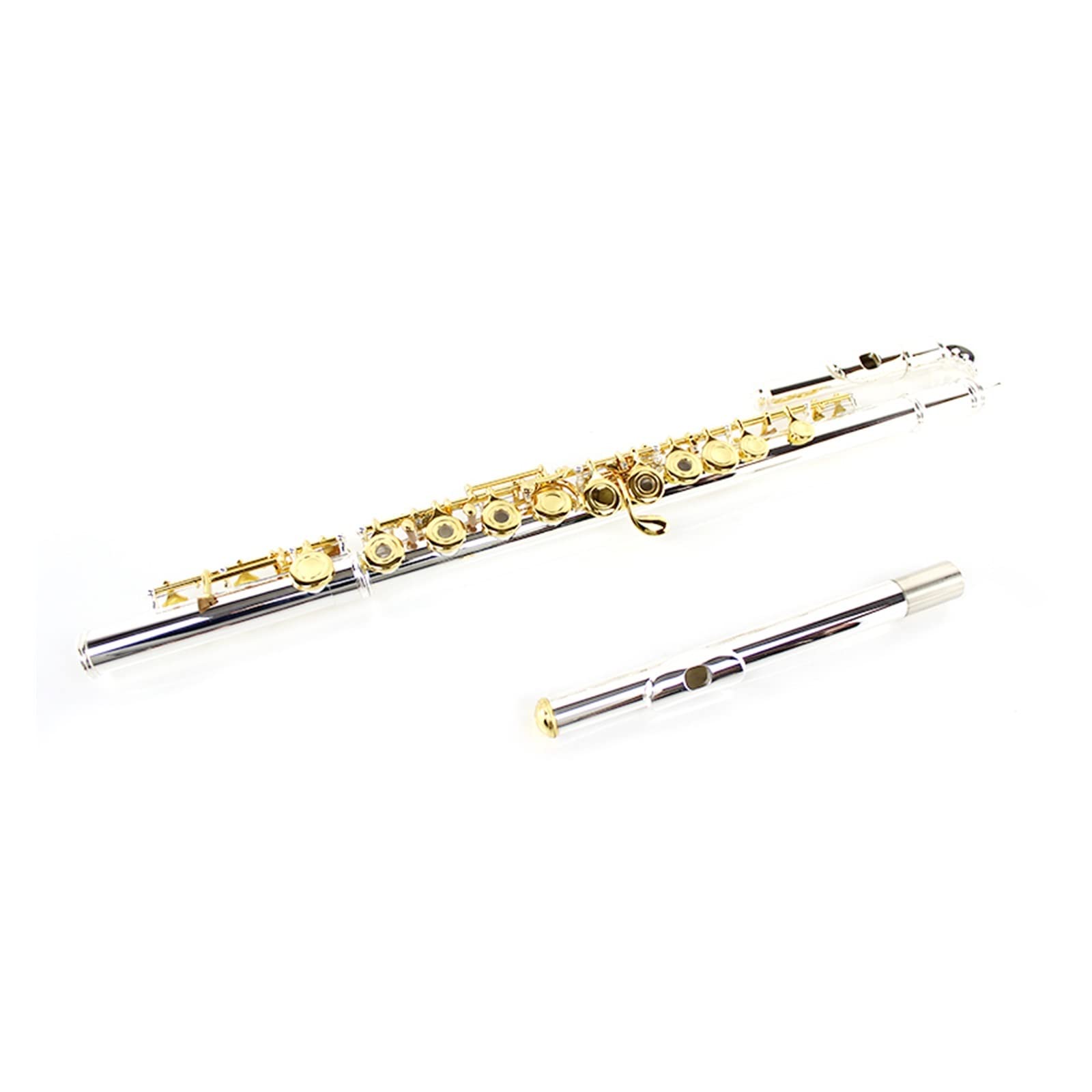 Flauta Profesional Dos Boquillas Flauta De Estudiante Chapada En Oro Flauta De 16 Agujeros Abiertos Modelo E Clave 16 Agujeros (Color : 271S Flute)