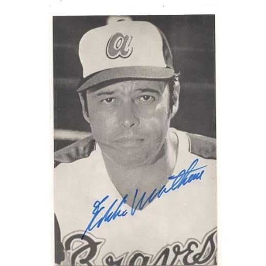 Eddie Matthews Atlanta Braves Signed Autographed 4x6 Post Card W/ Coa - MLB Cut Signatures
