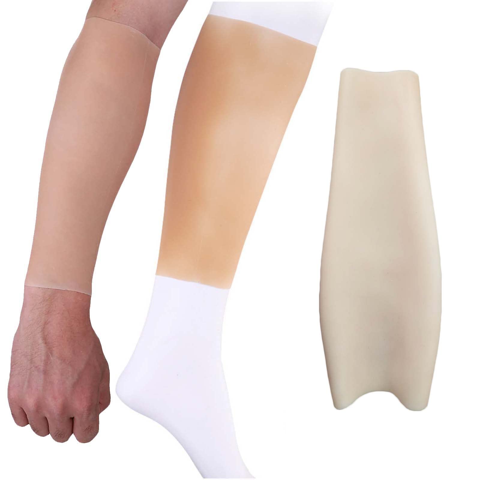 Manga de Silicona para Brazo Falso, Mangas de Tatuaje Falsas, para Ocultar Cicatrices, Tatuajes y Marcas de Nacimiento, Delgadas, para travestis y Cosplay, 1 Unidad (Blanca, Talla M)