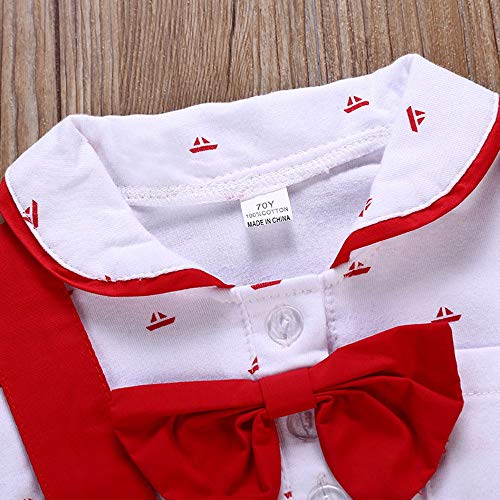 Grenouillère bébé manches courtes rouge M pour change facile - 5