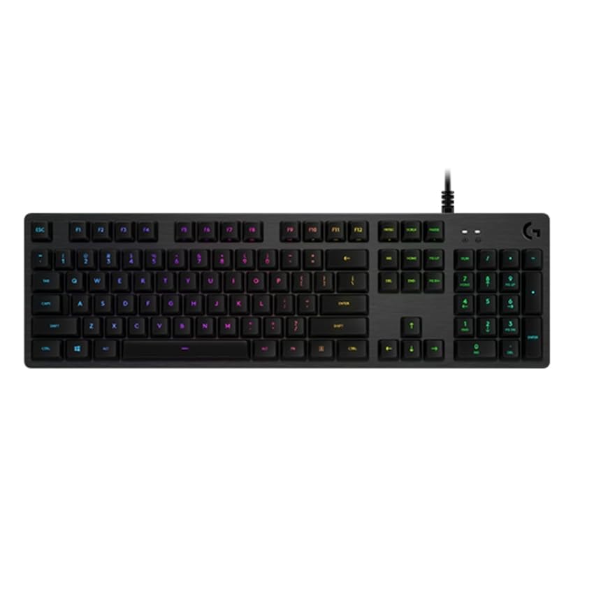 Logitech G512 Tastiera Gaming Meccanica, RGB LIGHTSYNC, Tasti Retroilluminati, GX Brown Tactile Switch, Telaio in alluminio spazzolato, Tasti Personalizzabili, USB, QWERTY Layout Italiano, Nero