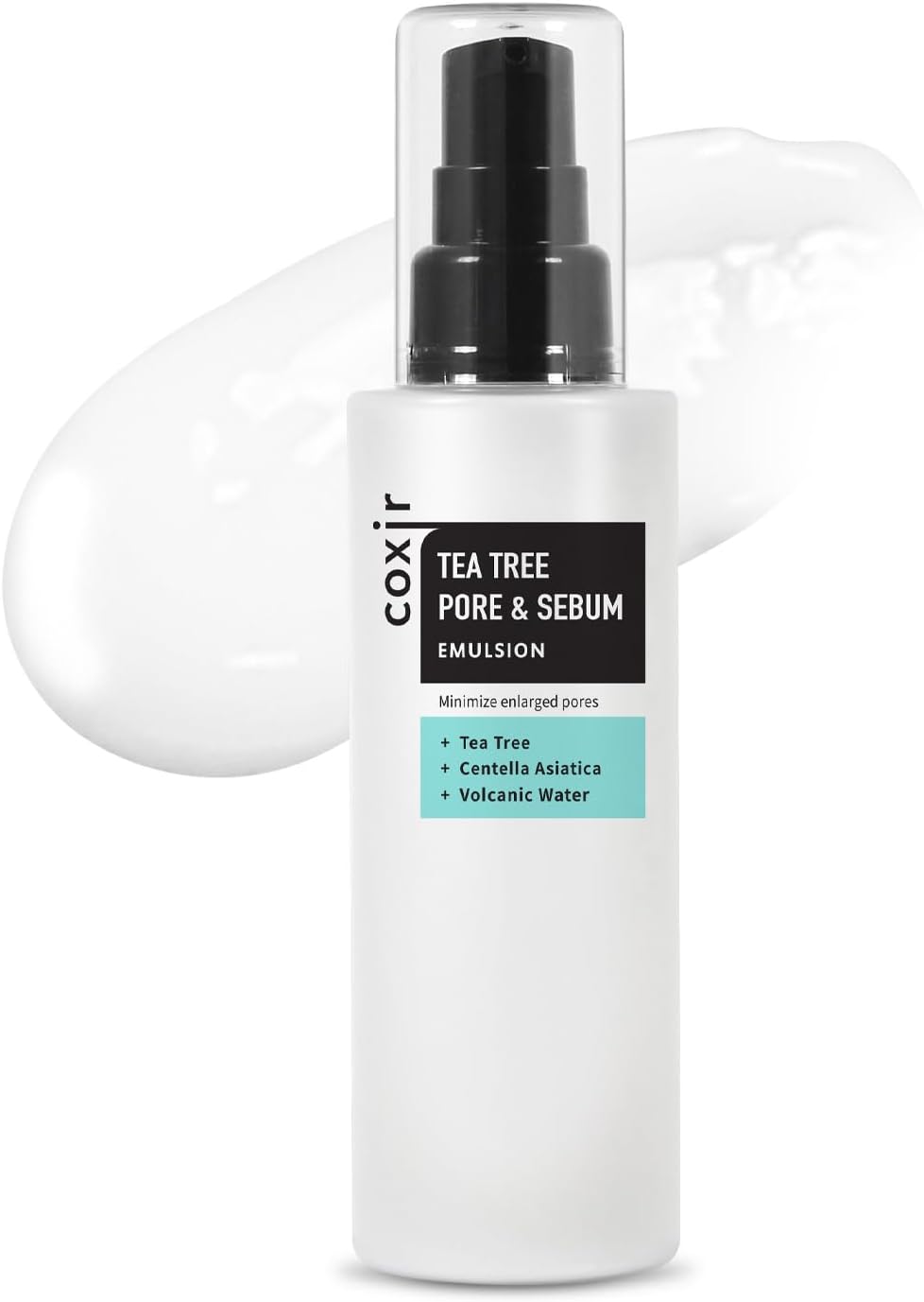 coxir Tea Tree Pore & SEBUM Emulsion for Oil Balance, Pore Minimizer, sebum Control Paraben Free, Cruelty Free, Korean Skin Care [100ml/3.38 fl.oz]