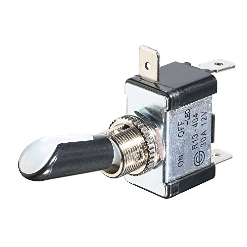 Spst 12Vdc/30A Illuminated Toggle Switch With Red/Green Led #TOP3