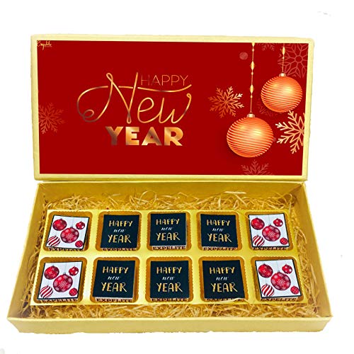 Image of Mery Christams And New Year Chocolate Gift For Girl Friend - Happy Near Year Gift for Employees (DESIGN 11, 12 PC BOX)