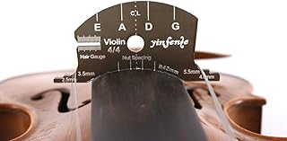 WUQIMUSC Durable Violin Bridge Nut Shaping Tool String Spacing Marker & Bow RE-HAIR Gauge Luthier Template tools (4/4)
