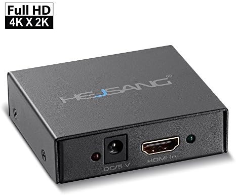 Ultra HD 4K x 2K HDMI Splitter 1 in 2 Out Amplifier Powered Splitter 1X2 Signal Distributor with 1080P and 3D Compatibility - Version 1.4(1 hdmi to 2 hdmi)