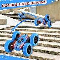 Remote Control Car, 2.4GHz RC Car, Double-Sided 360 ° Flipping Rotating RC Stunt Car with Colorful LED Lights, 4WD RC Toy Car for Boys Age 8-12 and Boys Girls Birthday Present - Image 6