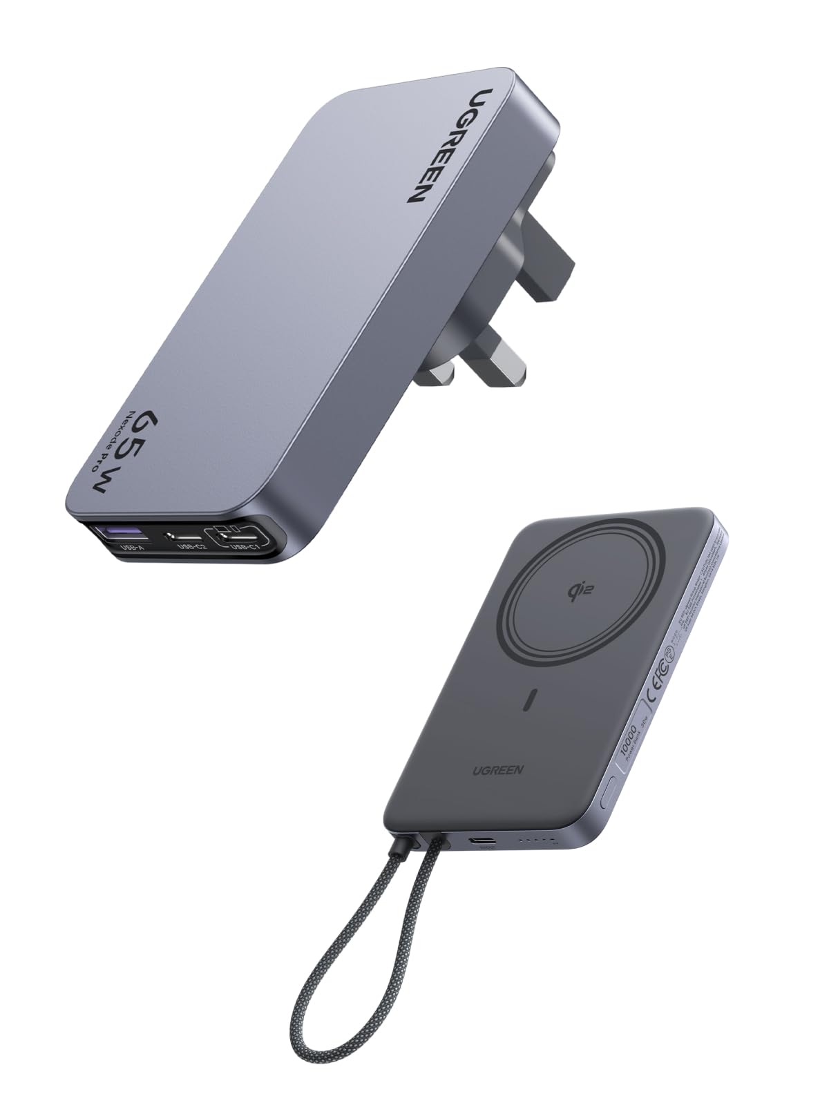 UGREEN Qi2 15W Power Bank Ultrasottile 10000mAh | 65W Caricatore Ultra Sottile