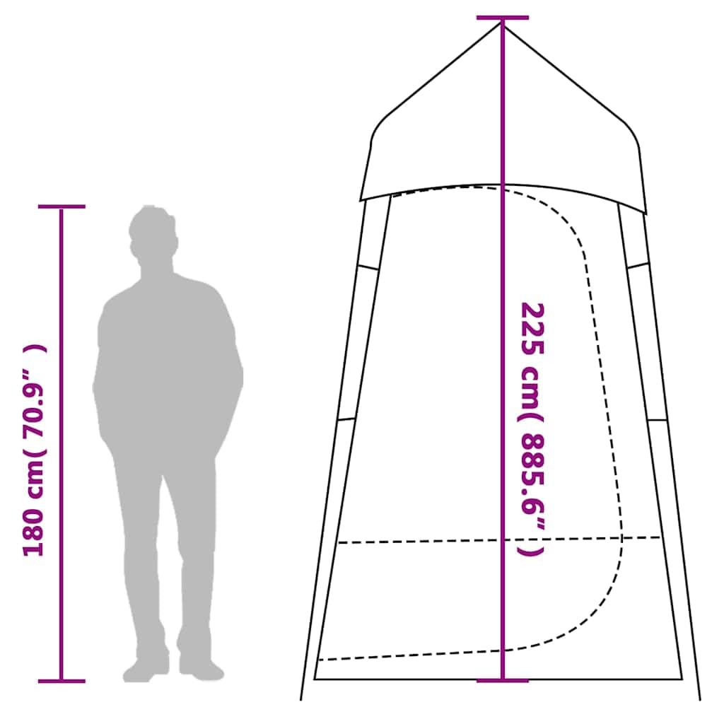 vidaXL Tente de Toilette tentes de Toilette Tente de Camping de Toilettes