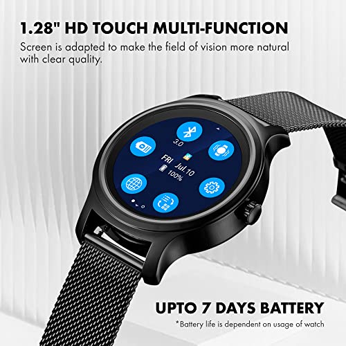 Giordano-Black-Unisex-Smart-Watch-with-Bluetooth-Voice-Calling128-Display-Heart-SpO2-MonitoringMulti-Sports-ModesSleep-Monitor-IP67-Water-Resistance-with-in-Built-Microphone-and-Speaker