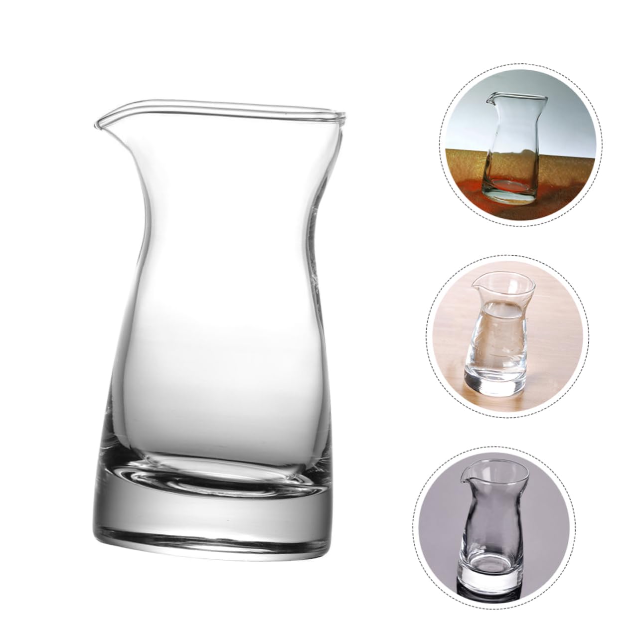Zerodeko 6 Stück Milchkännchen aus Glas 80ml Kleine Milchkrüge mit Ausgießer Vielseitig Nutzbar und Frischhaltend Elegantes Design für Zuhause und Gastronomie