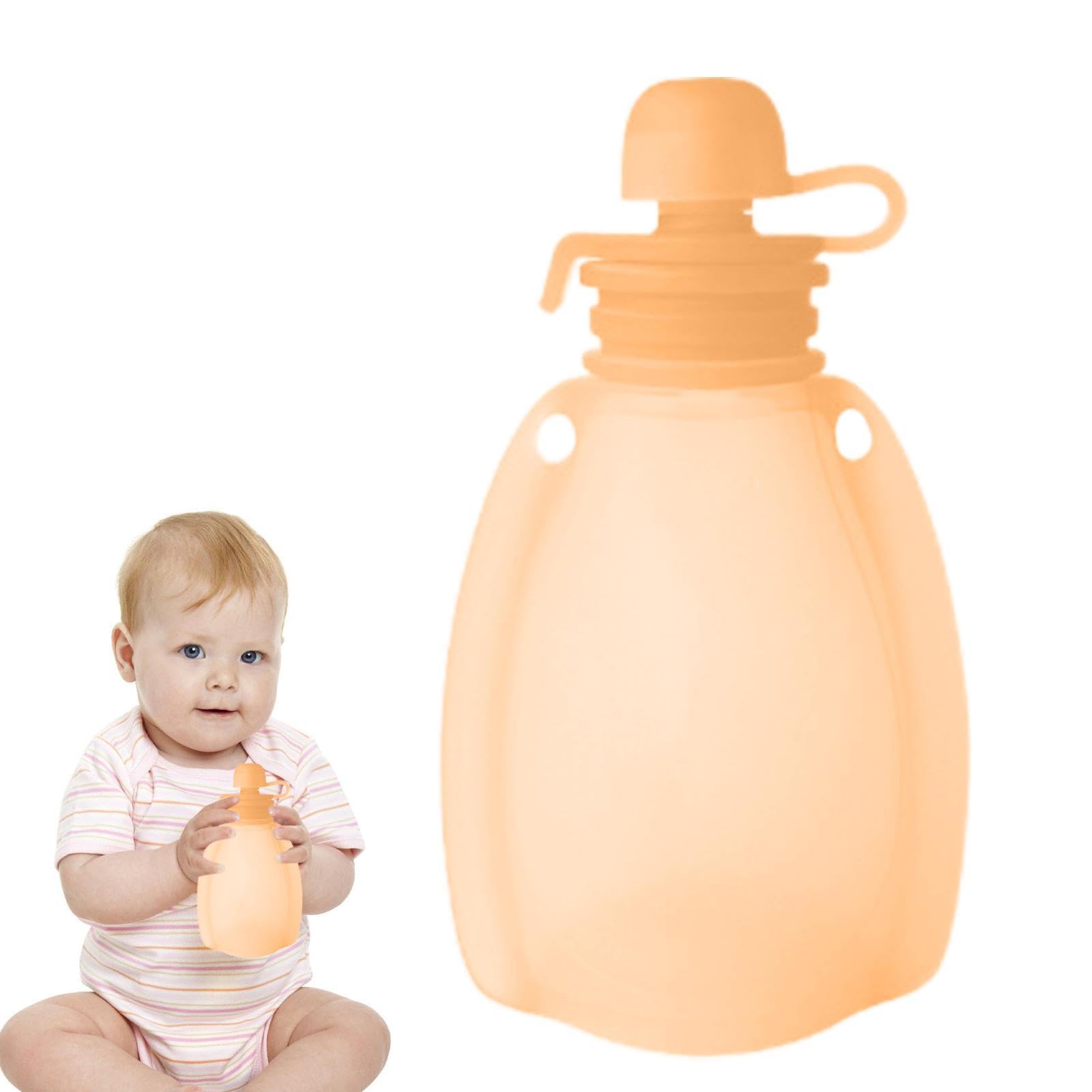 Wiederverwendbare Silikon Quetschbeutel - Babybrei Beutel 156ml Für Pürees
