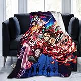 Anime Blanket Cartoon Throw Blanket Soft Lightweight Flannel Blanket for Bedding Couch Sofa Living Room D1 60'X50'