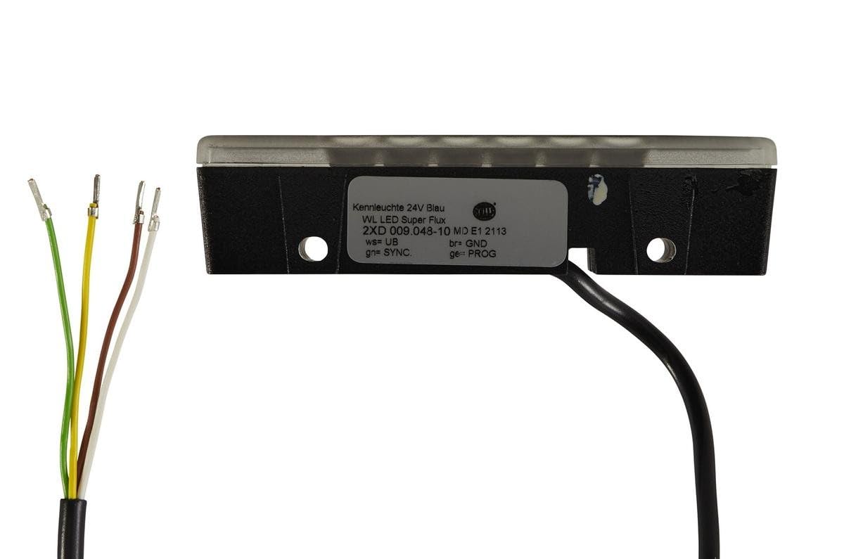 HELLA 2XD 009 048-101 LED-Blitz-Kennleuchte - C-LED - 24V - blau - Einbau/Schraubanschluss - Kabel: 800mm - Stecker: offene Kabelenden