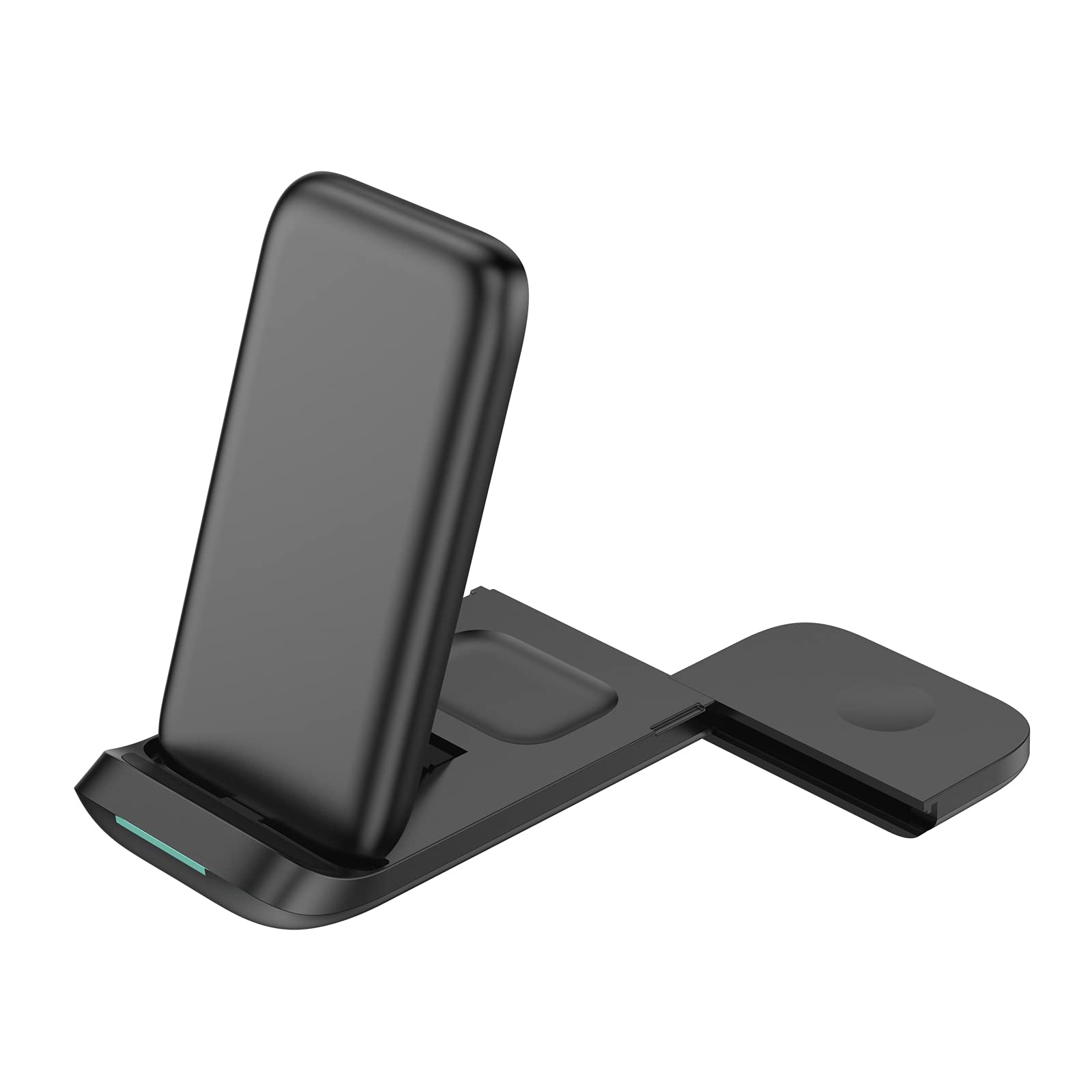 Chargeur sans fil Qi 3 en 1 pliable 15 W rapide pour smartphones Galaxy Qi Watch Pro