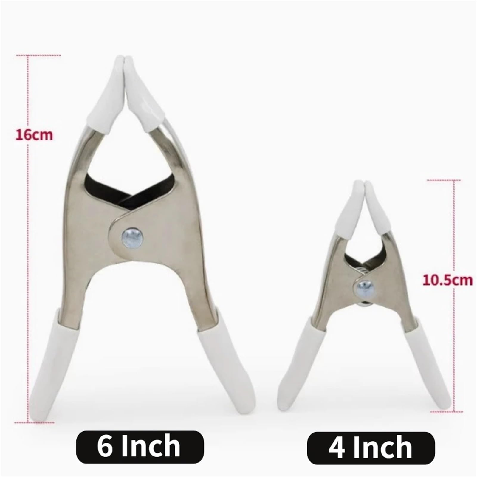 ApuaVireo&Co 5 szt. 4/6 cala zacisk sprężynowy w kształcie litery A z końcówkami ochronnymi zaciski tła klipsy odzieżowe krawcowa manekin(6 Inch-5 Pcs)