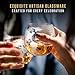 Atterstone Whiskey Decanter Set. Handblown Glass Globe Decanter Whisky Decanter Sets for Men. Crystal Decanter Whisky Gift Set. Bourbon Scotch Decanter Set Includes 2 Whiskey Glasses & Chilling Stones