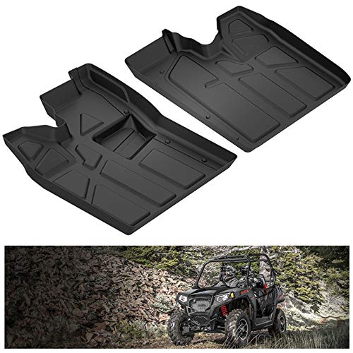 Kiwi Master Floor Mats Compatible For Polaris Rzr 570 800 900 With Heel Pocket Front Row Tpe Floor Liners All Weather Protection Slush Mat Black #TOP7