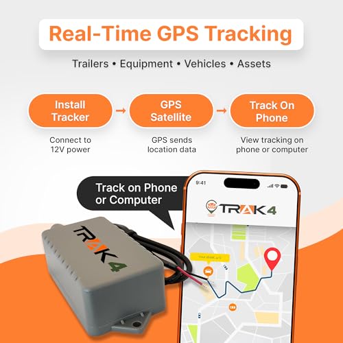 Image of Trak-4 12v Hardwired GPS Tracker. Durable, Reliable Track Trailers, Equipment, Vehicles, Assets. Long Battery Life, Waterproof, Worldwide. Low-Cost Subscription Required.