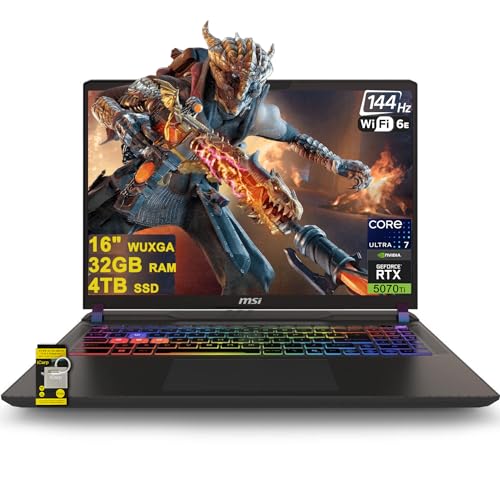 MSI Vector 16 HX AI �Q�[�~���O �m�[�g�p�\�R�� 16�C���` WUXGA IPS 144Hz Intel 20�R�A Ultra 7 255HX (Beats i9-14900HX) 32GB RAM 4TB SSD GeForce RTX