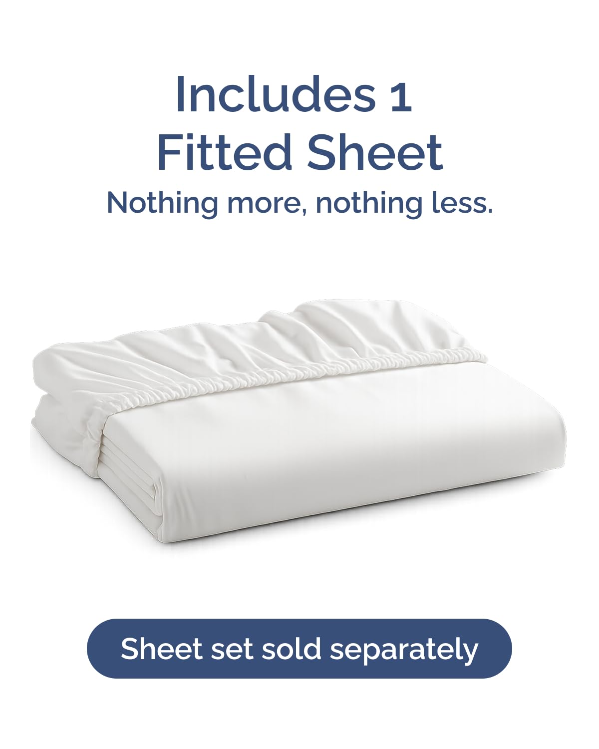 King Fitted Bed Sheet – Extra Deep Pocket – Fits Mattress up to 40cm (16") – Soft Brushed Microfiber – OEKO-TEX Certified – Shrinkage and Fade Resistant – Bottom Sheet, White Colour, 150 x 200cm — view 4