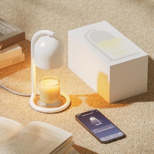 Image of SwitchBot Candle Warmer Lamp with Gift Box Matter-Certified Voice Control, Birthday Gifts for Women Mom, House Warming Gifts New Home Decor, Dimmable Flameless Candle Wax Melter