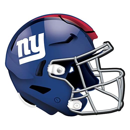 NFL New York Giants Unisex New York Giants Authentic Helmet, Team Color, 12 inch