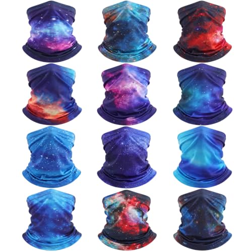 Image of Cuffbow 12 Pack Men Balaclava Neck Gaiter Cooling Breathable Face Mask UV Protection Scarf Hiking Bandana for Men /Women