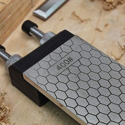 Faithfull Tools FAIDWKIT 200 x 70 mm Diamond Sharpening Stone with Stand and Case. Double Sided Stone: 400G (coarse) and 1000G (fine)