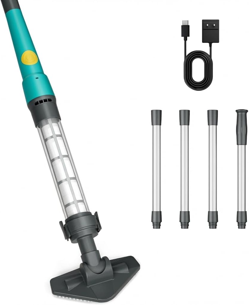 MUTAOMWY Hot Tub Vacuum,Cordless Handheld Pool Vacuum Cleaner - Pool Cleaner for Inground Pools, for Hot Tubs and Spa，12 Gallons/Min Powerful Suction