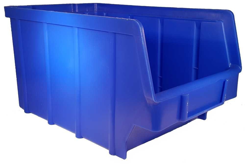 80 scatole impilabili – Blu – Misura 2 (102 x 167 x 76 mm) – Impilabili | Scatola per scaffali | Scatola di immagazzinamento | Scatole impilabili