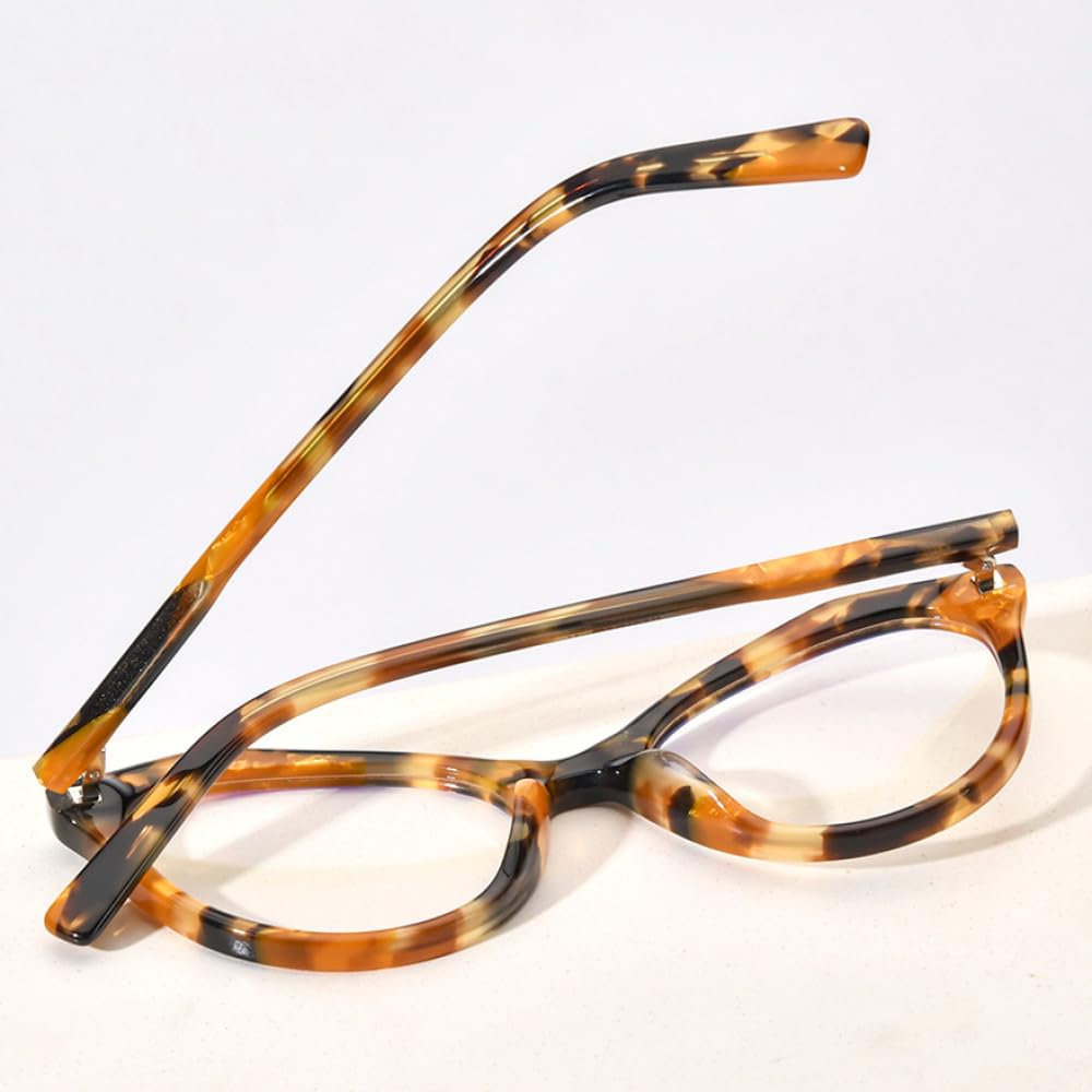 MUTYNE Montura de gafas de acetato multicolor para mujer, gafas de ojo de gato, gafas de ojo de gato