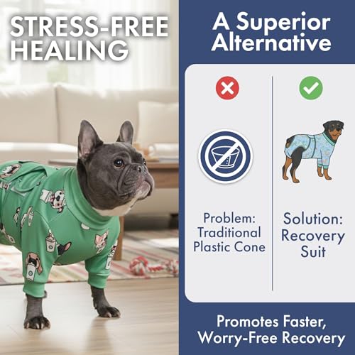 Image of Spark Paws Dog Recovery Suit - Surgical Onesie After Surgery, Male & Female