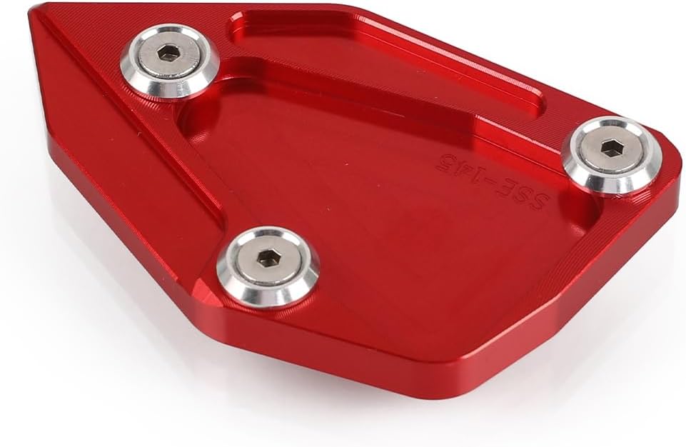 Motorcycle Kickstand Extender Pad for BMW C 600 Sport, Durable Side Stand Extension Plate, Heavy Duty Kickstand Brace, Enhances Motorcycle Stand Stability,B Red