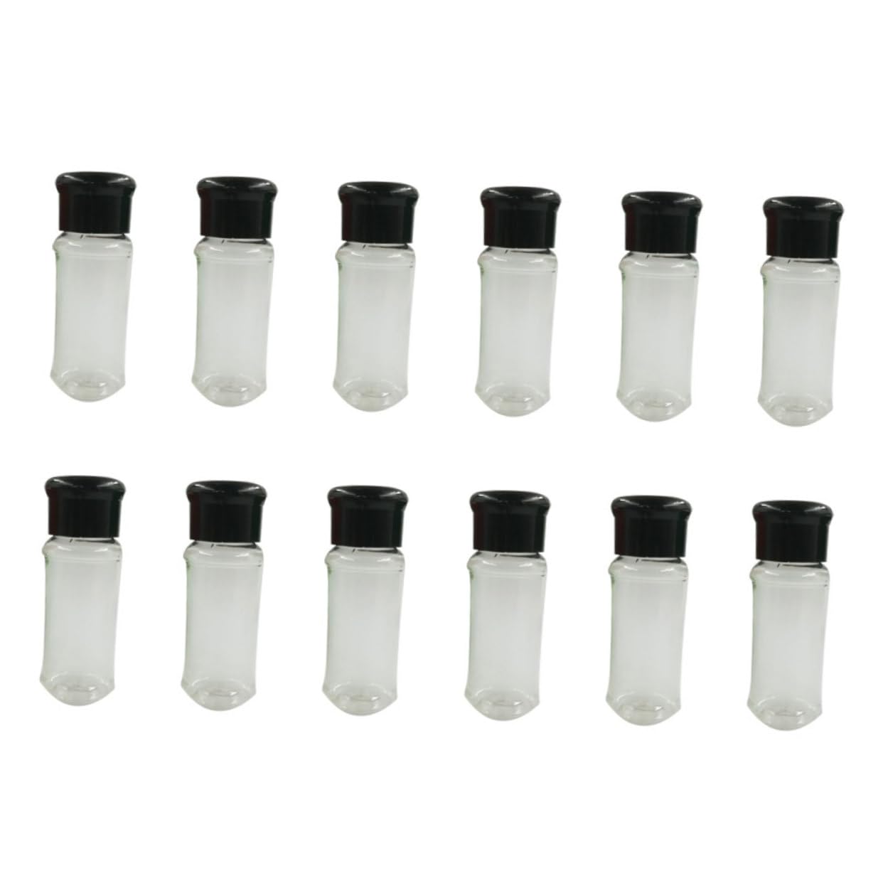 CIYODO 12 Pack Plastic Salt Seasoning Containers Pepper Spice Jars Condiment Bottles Salt Bottle Spice Storage for Kitchen Bbq