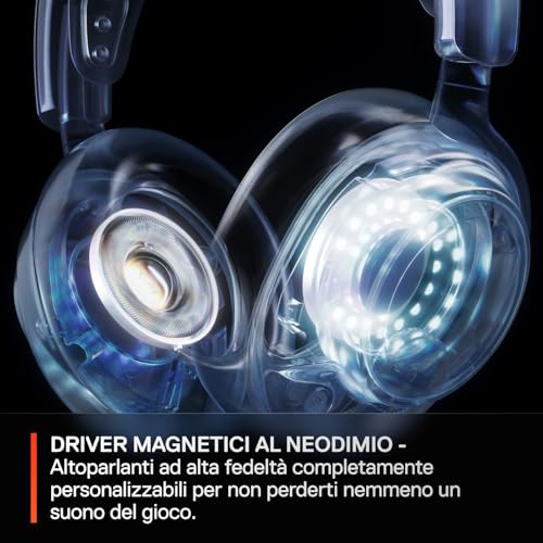 Arctis Nova 7X Wireless - Cuffie da gioco multipiattaforma e per cellulari - 2,4GHz + Bluetooth - Batteria da 38 ore - USB-C - Microfono estraibile - Xbox Series X|S, PC, PS5, VR, Switch - Cuffia gaming - Immagine 4